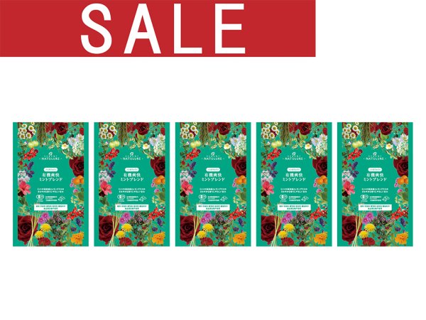 画像1: 【sale 30%off】有機爽快ミントブレンド（生分解性ティーバッグ1.5g×7個入）×5袋セット (1)