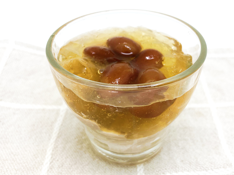 真夏にぴったりな甘さ控えめのスイーツレシピ🍵国産カフェインレス玄米茶&有機まるごと小豆茶を使った2層のミルクゼリー